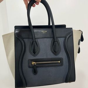 Celine Tricolor Luggage Bag Leather Micro